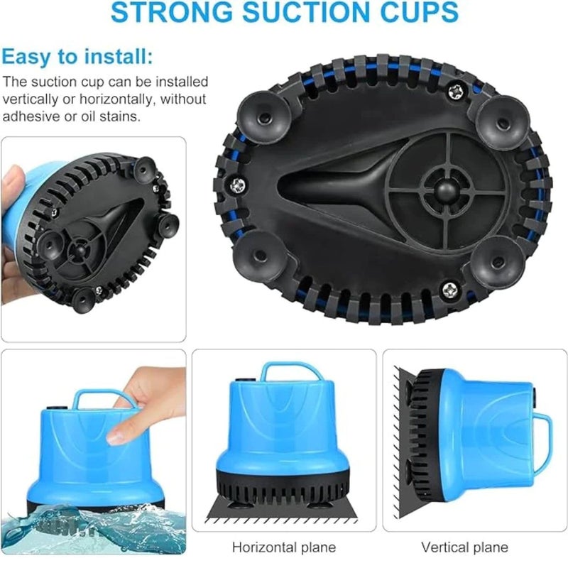 VAYINATO ® (MY-20D | 20 WATTS | 1500L/Hr | Lifts Upto 2 M) Bottom Suction Low Water Level Dry Run Safe Submersible Water Pump For Aquarium, Koi Ponds, Hydroponic and Water Fountains by Petzlifeworld - Image 3