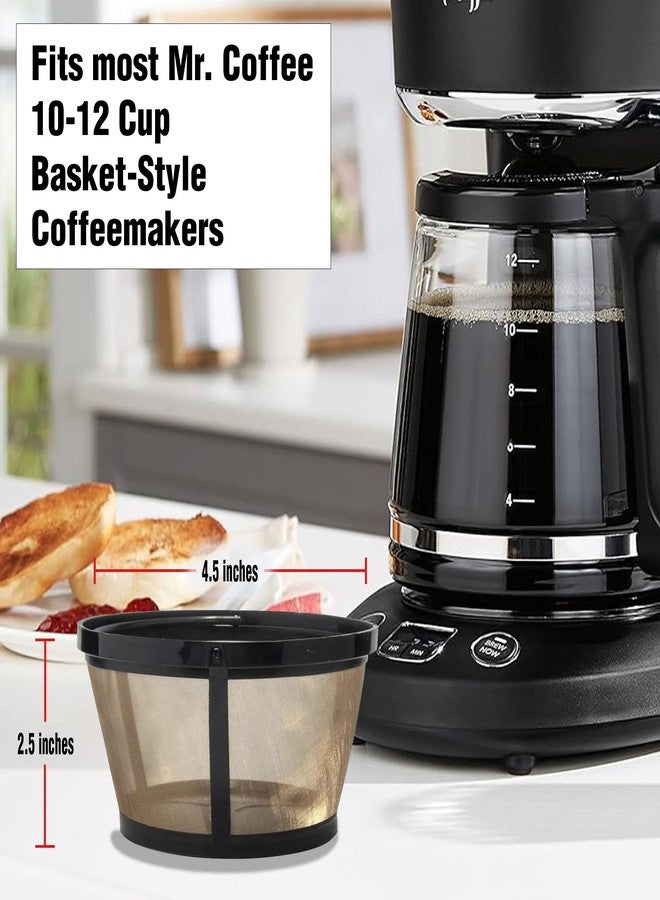 Delibru Gold Toned Reusable 8-12 Cup Basket Coffee Filter fits Mr. Coffee Makers and other Brand Brewers. Permanent Replacement for your Paper Filter, BPA Free - Image 4