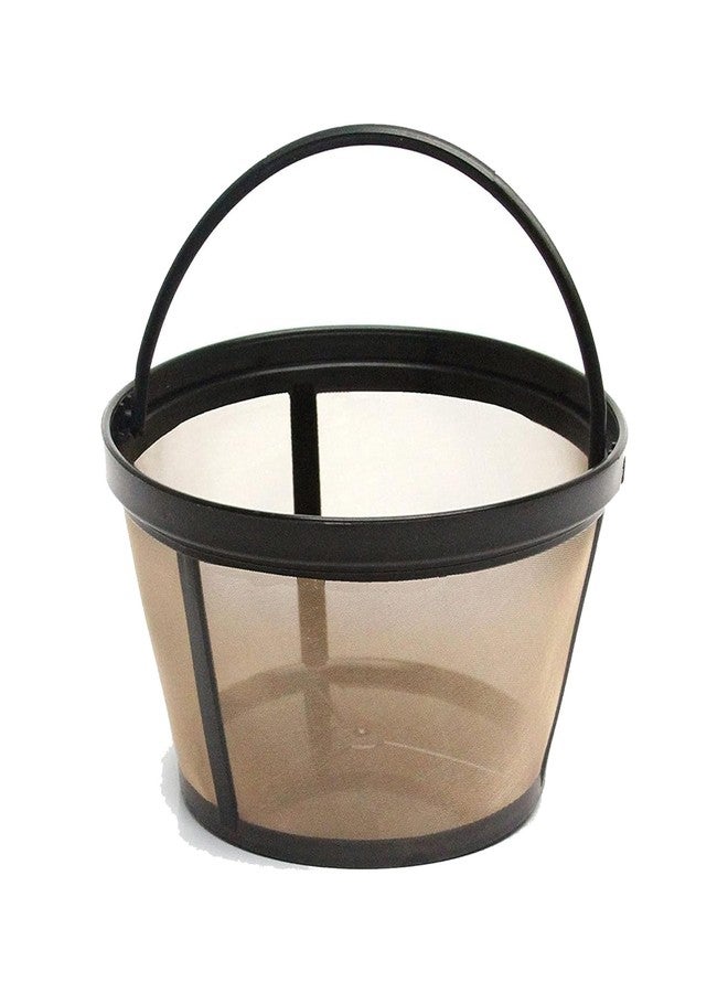 Delibru Gold Toned Reusable 8-12 Cup Basket Coffee Filter fits Mr. Coffee Makers and other Brand Brewers. Permanent Replacement for your Paper Filter, BPA Free - Image 1