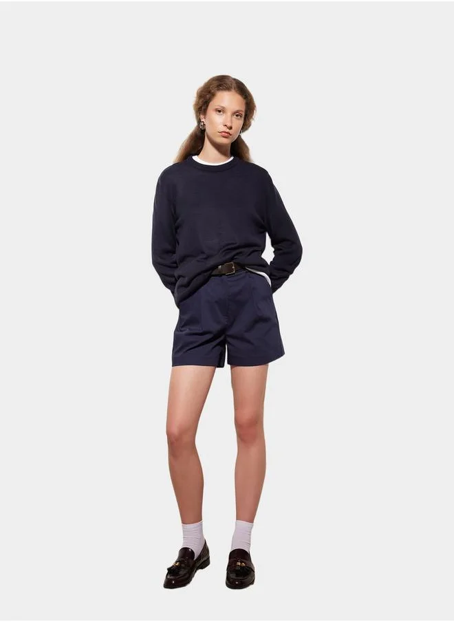 DeFacto Plain Crew Neck Regular Fit Knit Sweater by Styli