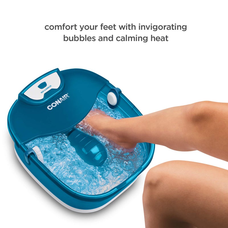 Conair Pedicure Foot Spa Bath with Heat reaching 104 Degrees, Massaging Foot Rollers, Soothing Bubbles, Pumice Stone and Nail Brush Included - Image 3