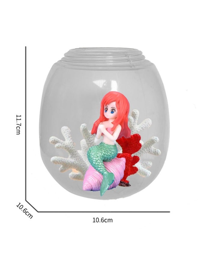 For PVC Ornaments Cylinder View Transparent Bottle Office Ornaments Bottle View Miniature World Breeding Tank Home Ornaments-Color:Bubble Sword Pvc Bottle - Image 4