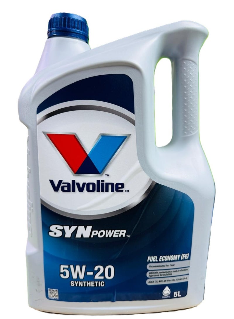 فالفولاين زيت محرك SynPower™ FE 5W20 سعة 5 لترات (صنع في الاتحاد الأوروبي) - Image 1