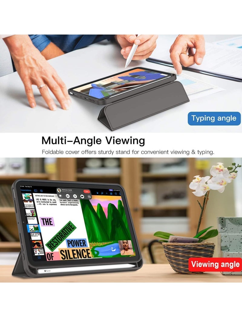 JAJEEK NEW Smart Case with Pencil Holder for iPad Mini 6 – Trifold Stand Smart Case with Soft TPU Back, Auto Wake/Sleep, Dust Proof & Anti-Fingerprint, Heavy Duty Protection - Image 4