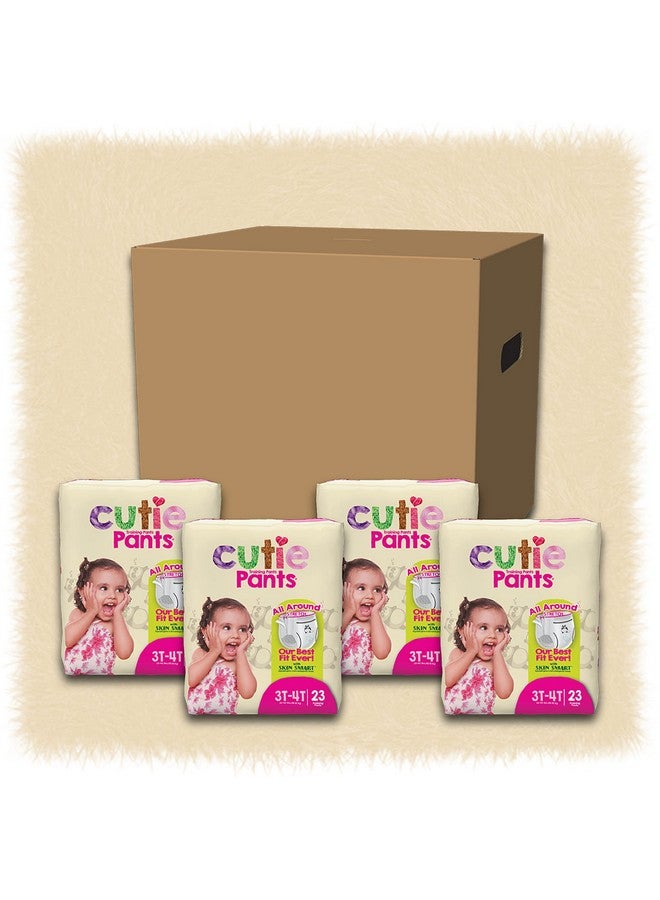 Cuties Cutie Girls 3T/4T Refastenable Potty Training Pants, Hypoallergenic with Skin Smart, 92 Count - Image 2