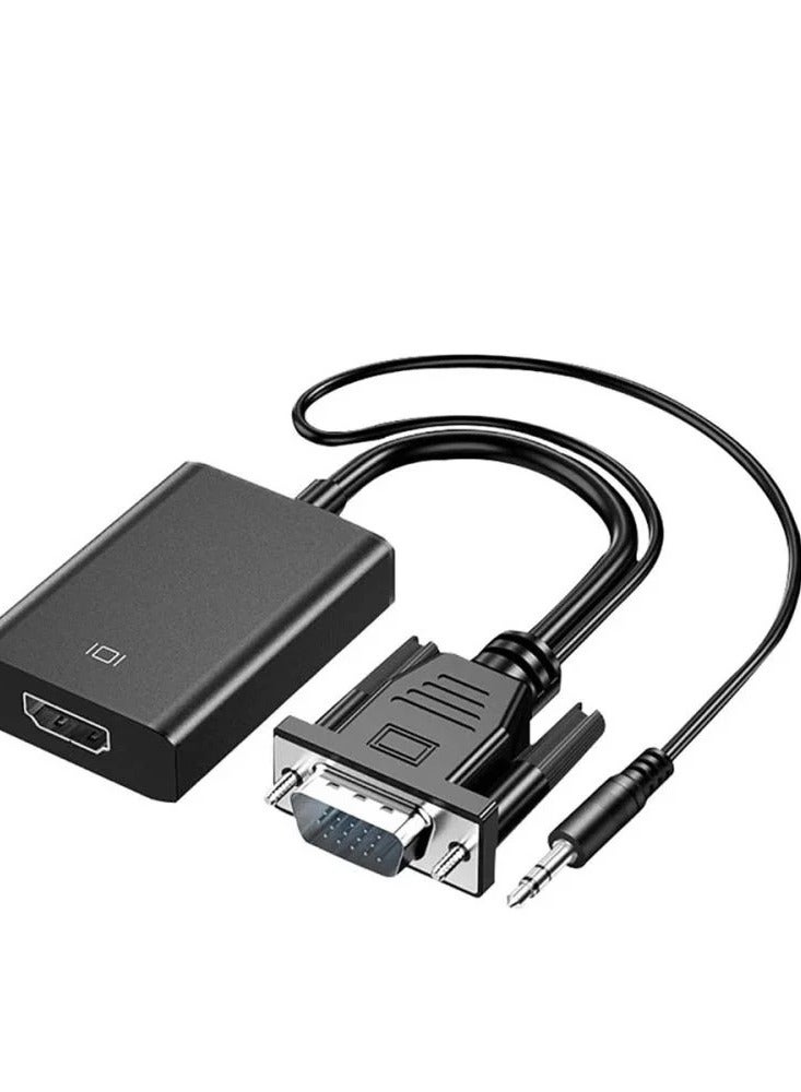 VGA to HDMI computer adapter allows you to easily convert the signal from VGA to HDMI, ensuring a connection between older devices and modern displays with improved display quality.