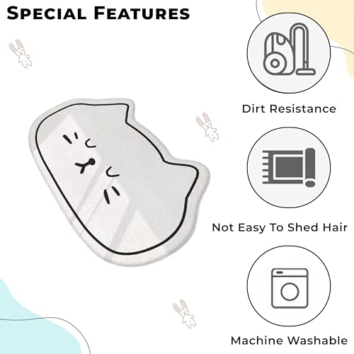 Kraptick Bedside Rug - Compact And Stylish Rugs For Bedroom Comfortable and Cushioned Footrest Carpet, Special-Shaped Imitation Cashmere Small Animal Rug-15 (40 * 90cm) - Image 5