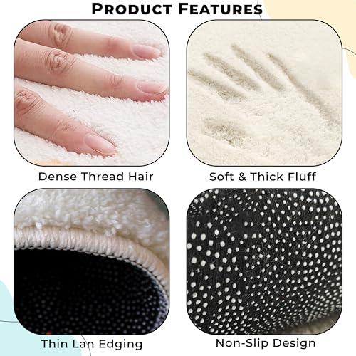 Kraptick Bedside Rug - Compact And Stylish Rugs For Bedroom Comfortable and Cushioned Footrest Carpet, Special-Shaped Imitation Cashmere Small Animal Rug-15 (40 * 90cm) - Image 4