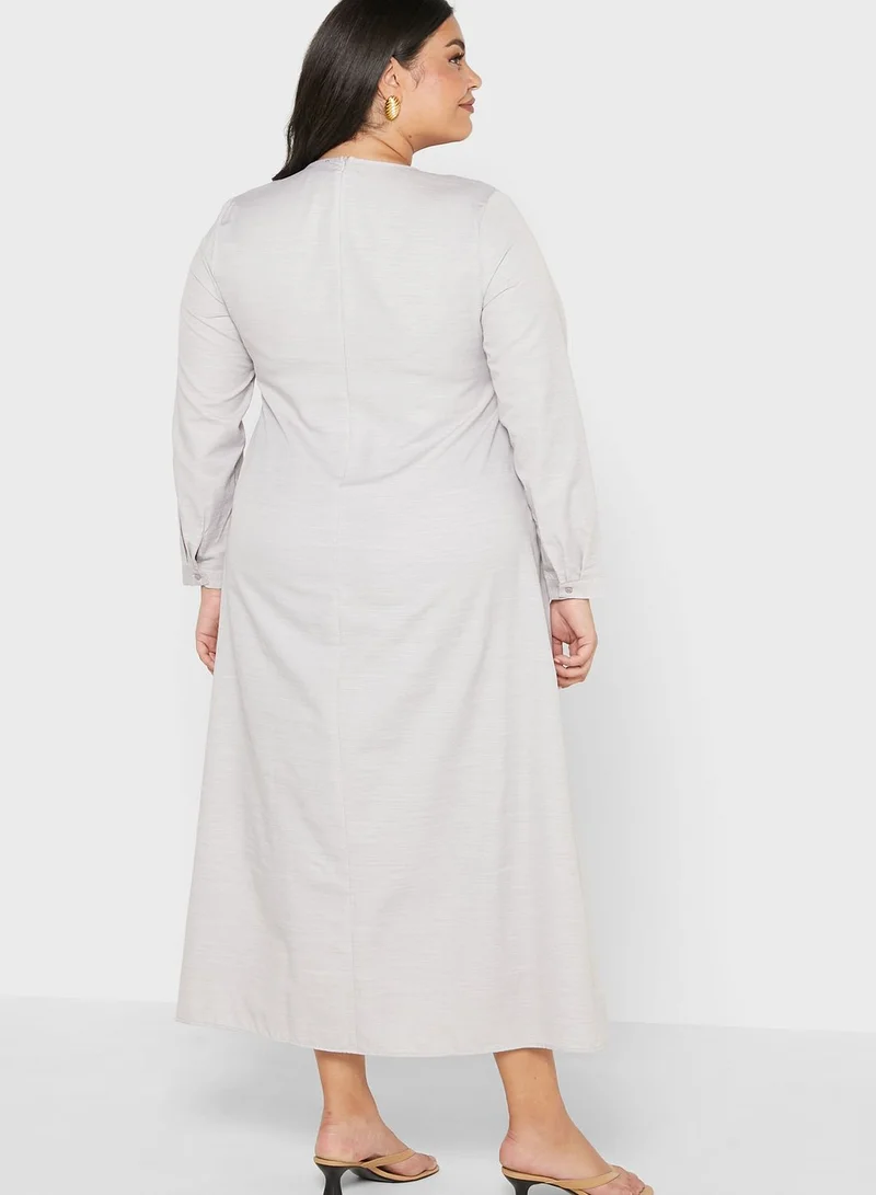 Alia by modanisa Crew Neck Unlined Dress