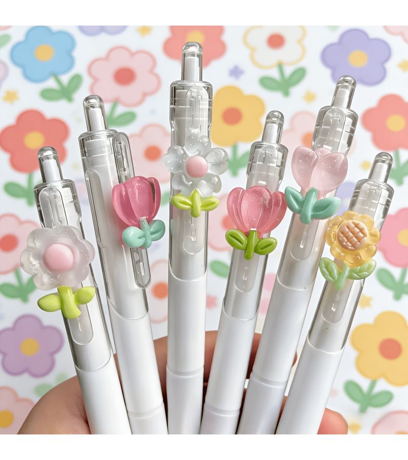 Tulip Ballpoint Pen Set 2 Pens 10 Refills Fine Point Quick Dry Black Ink Office School Supplies - Image 3