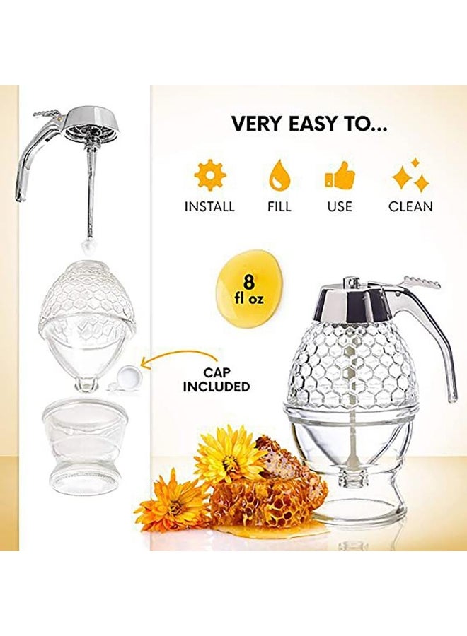 Acrylic Honey Dispenser Container Portable Squeeze Bottle Anti-Drip Honey Jar Juice Dispenser Honey Drain Pot Kitchen Tools  - Image 2