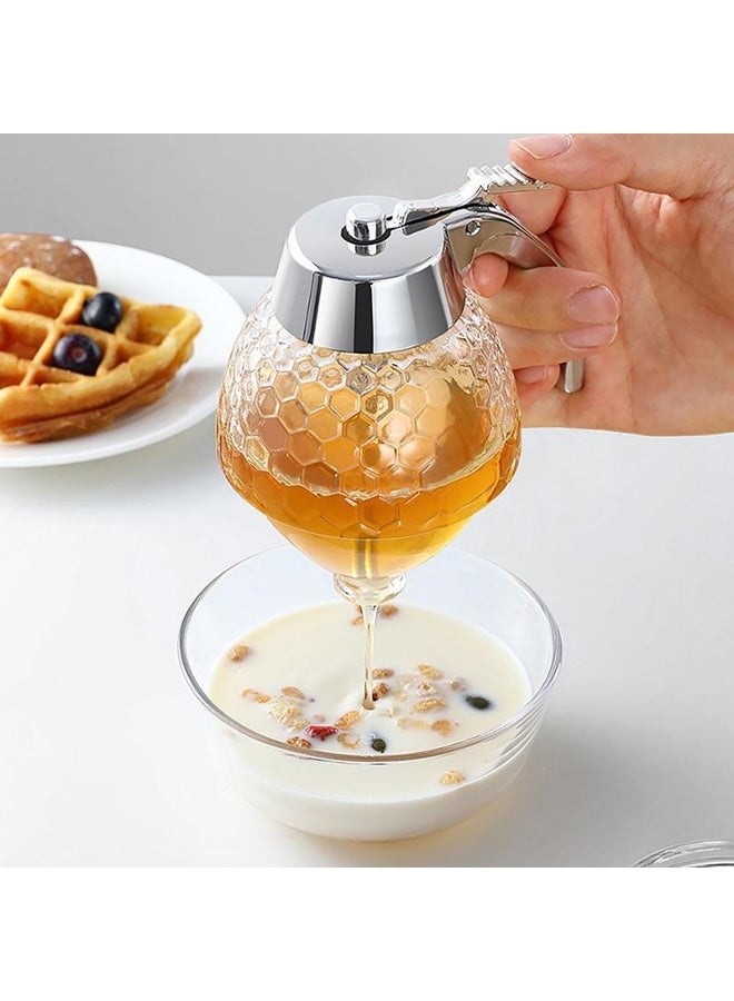 Acrylic Honey Dispenser Container Portable Squeeze Bottle Anti-Drip Honey Jar Juice Dispenser Honey Drain Pot Kitchen Tools  - Image 3