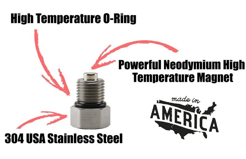 VOTEX - MADE IN USA - DP031 Stainless Steel Engine Neodymium Magnetic Oil Drain Plug fits Harley Davidson/Buell - Part Number 60328-98B / 60328-98A - Image 2