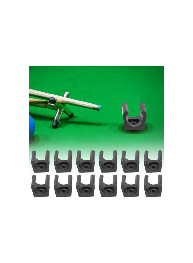 Pool Sticks Holder Mini Billiards Pool Single Holder Plastic Billiards Snooker Cue Locating Clip Holder for Pool Cue Racks Set 10pcs