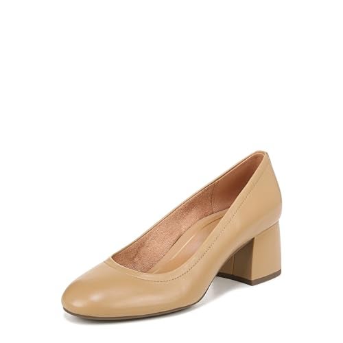 Vionic Women's Monterey Carmel Cushion Heels- Supportive Comfort Shoes That Include a Concealed Orthotic Camel Nappa 6 Medium - Image 1