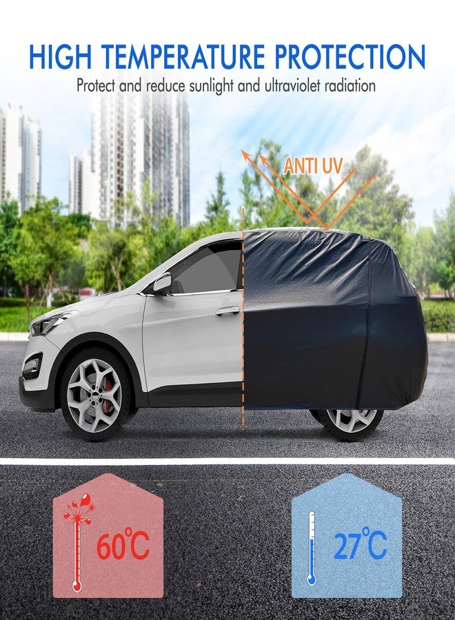 DINGHAO 6 Layers Car Cover Waterproof All Weather Car Cover Waterproof All Weather, Outdoor Full Exterior Cover Rain Sun UV Snowproof Protection with Zipper Cotton for SUV (185-190inch) - Image 3
