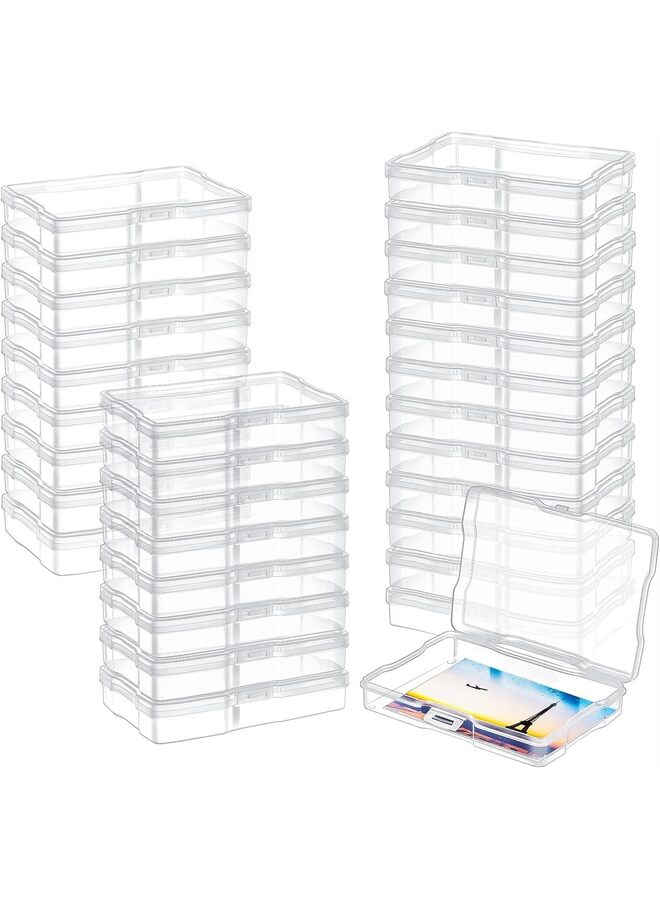 30 Pcs Clear Photo Storage Boxes for 4" x 6" Pictures Transparent Photo Case Plastic Photo Organizers and Storage Photo Storage Containers Photo Keeper for Photo Picture Card  - Image 1