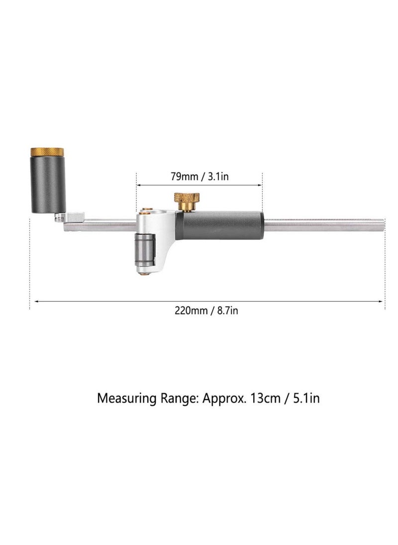 Excefore Wood Scribe Tool, Woodworking Linear Arc Dual-purpose Scriber Ruler, Wood Scribe Parallel Line Drawing DIY Multifunctional Measuring Tool, Suitable for Drawing, DIY Design Drawings  - Image 4