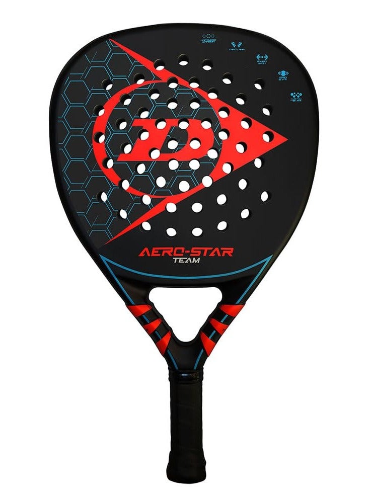 Dunlop Aero Star Padel Racquet – Intermediate to Advanced 12K Carbon Racket with Even Balance – Red - Image 1