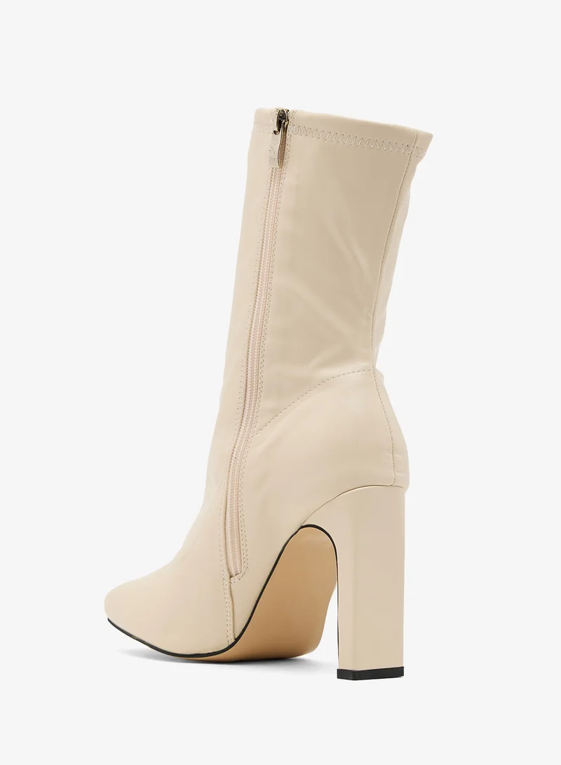 جينجر بوت للكاحل بنعل مدبب وسحاب جانبي