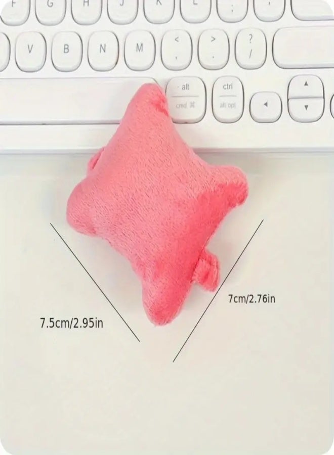 ارواق وسادة دعم معصم مريحة - وسادة مسند يد مضادة للتعب للوحة المفاتيح والفأرة، ملحق مكتب ناعم مخملي لراحة المكتب ومحطة العمل على الكمبيوتر، لون وردي - Image 3