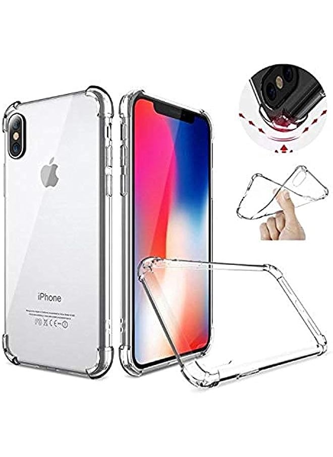 HuHa - Clear Case for iPhone x/xs, Transparent Shockproof Bumper Case Soft TPU Protective Mobile Phone Gel Skin Cover Compatible with Apple iPhone x/xs 5.8'', Anti Scratch, Transparent Clear, Ipx-bmpercase - Image 1
