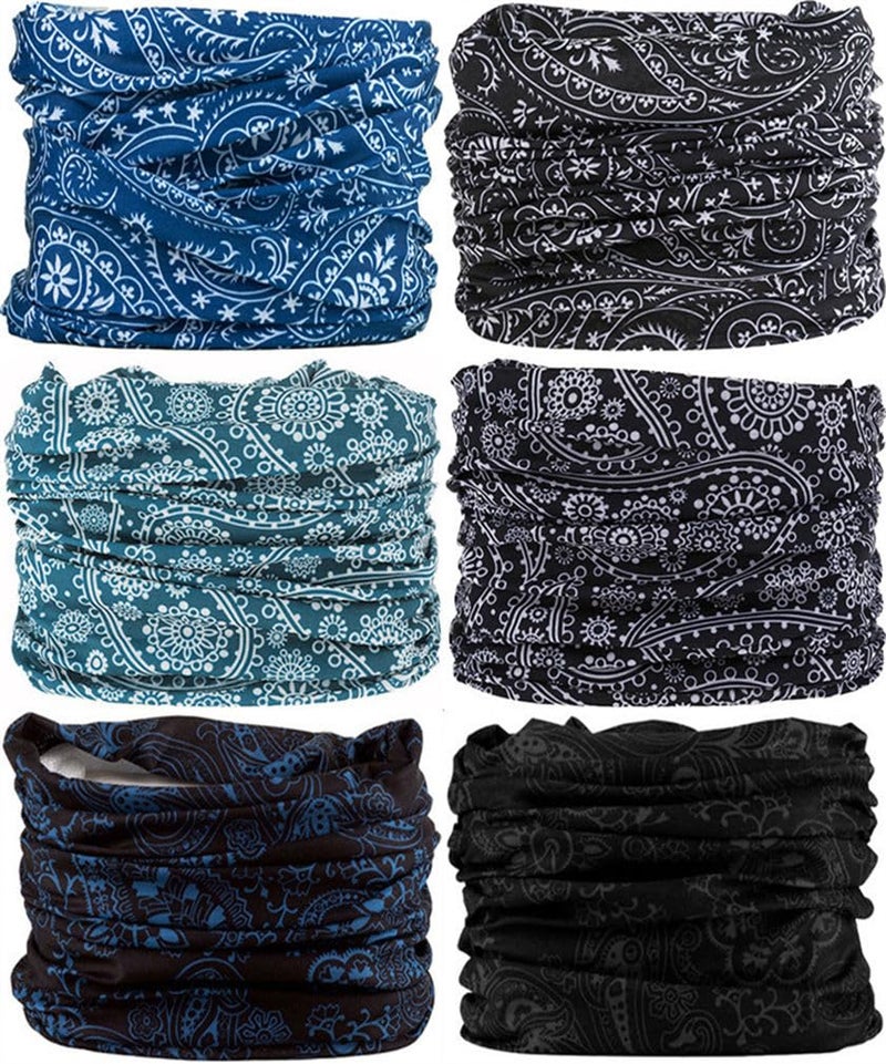 LANCHY Headband Head Wrap Bandana Headwear Face Mask magic scarf for men & women (6pcs. Paisley 2) - Image 5