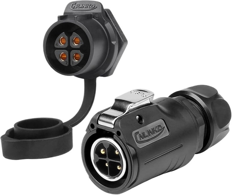 M20 Upgraded LP20 5 Pin IP68 Waterproof Circular Industrial Connector Type D Set - Image 5
