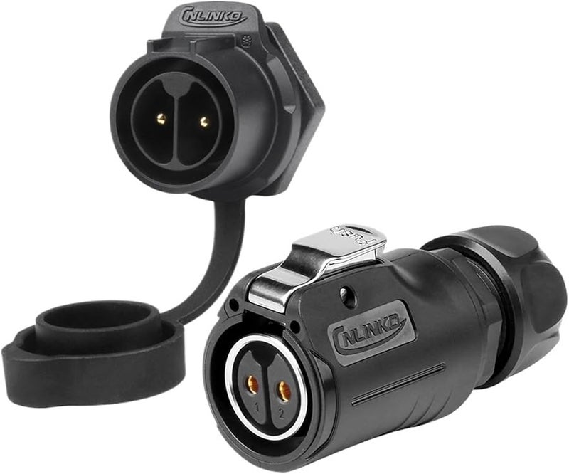 M20 Upgraded LP20 5 Pin IP68 Waterproof Circular Industrial Connector Type D Set - Image 1