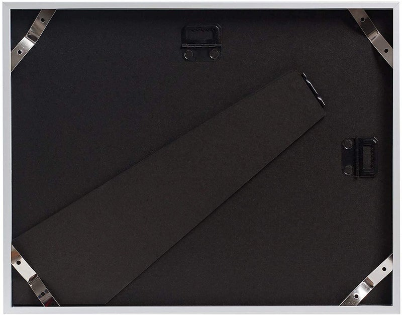 Golden State Art, 8.5x11 Aluminum Frame, Real Glass, Metal Frame for 8.5 by 11 inch Document, Certificate, Diploma. with Easel Stand (Silver, 1 Pack) - Image 3