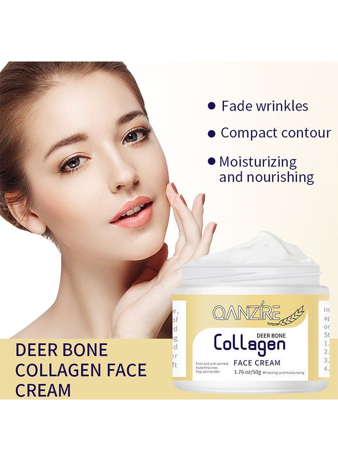 QANZIRE CollagenFace Cream ,Forehead、 Neck Lines 、Smile Wrinkles 、Facial Spots 、Dry Skin 、Weak Muscules、 Improve Your Face 50g - Image 5