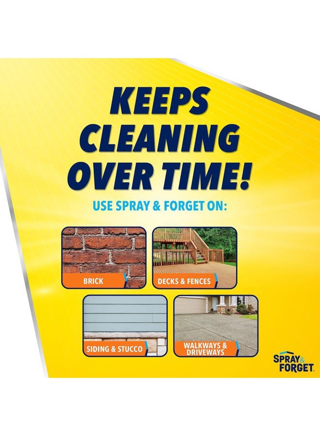 Spray & Forget House & Deck Outdoor Cleaner Hose End Adapter - Stain Remover, 1 Quart - Image 4