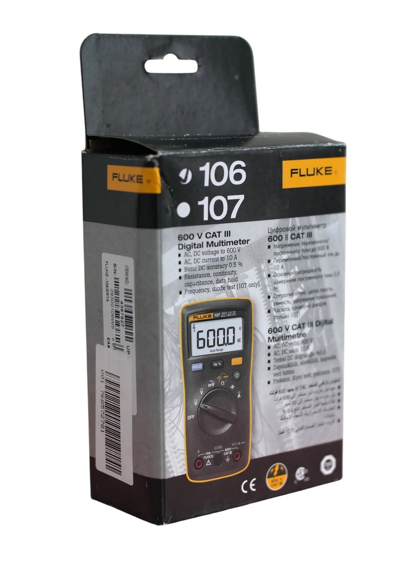 Fluke 106 Palm-Sized Pocket Digital Multimeter (AC/DC 600V, 10A) - Image 3