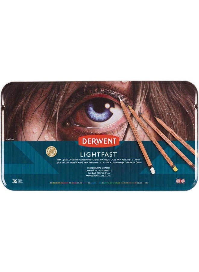 Derwent Lightfast Color Pencil Set Assorted Color 36 Colors - Image 1