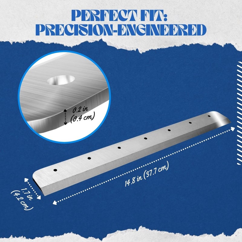 Flexzion بديل شفرة قطع الورق Flexzion مقاس 15 بوصة - شفرة فولاذية ثقيلة للاستخدام الصناعي الاحترافي لآلة قطع الورق A4، شفرة احتياطية لآلة تقليم الورق - Image 3