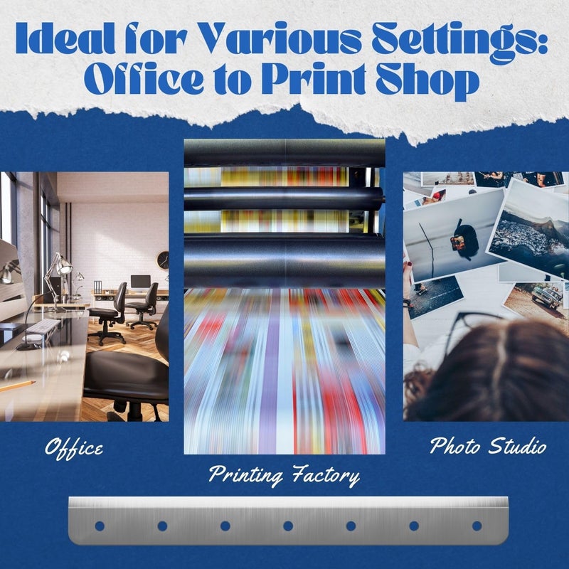 Flexzion بديل شفرة قطع الورق Flexzion مقاس 15 بوصة - شفرة فولاذية ثقيلة للاستخدام الصناعي الاحترافي لآلة قطع الورق A4، شفرة احتياطية لآلة تقليم الورق - Image 5