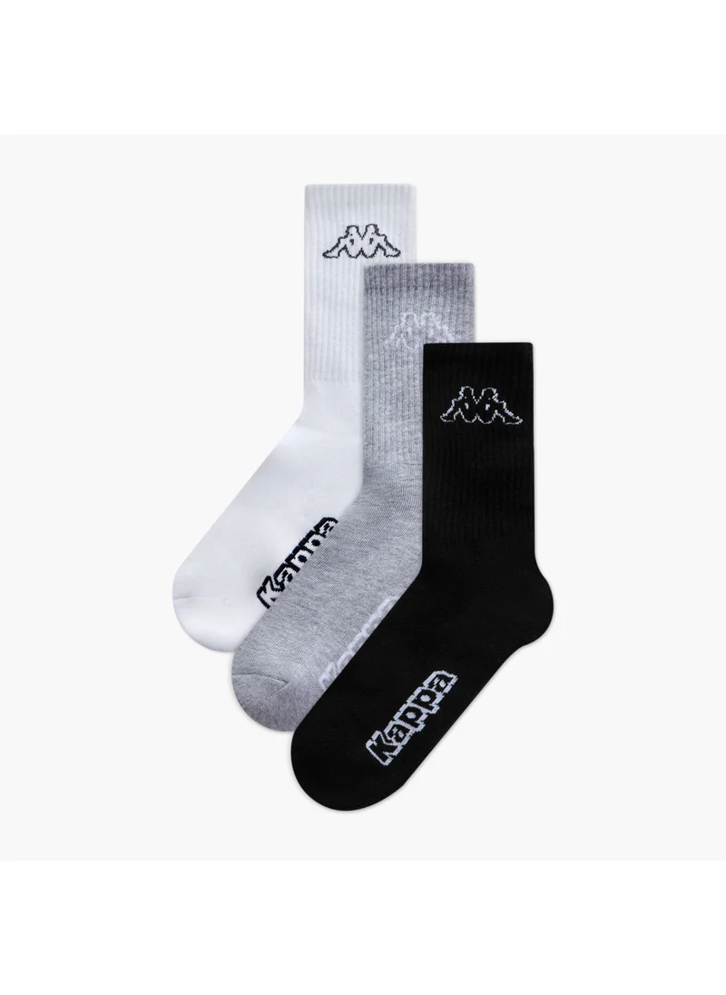 كابا Set of 3 - Kappa Logo Detail Crew Length Socks