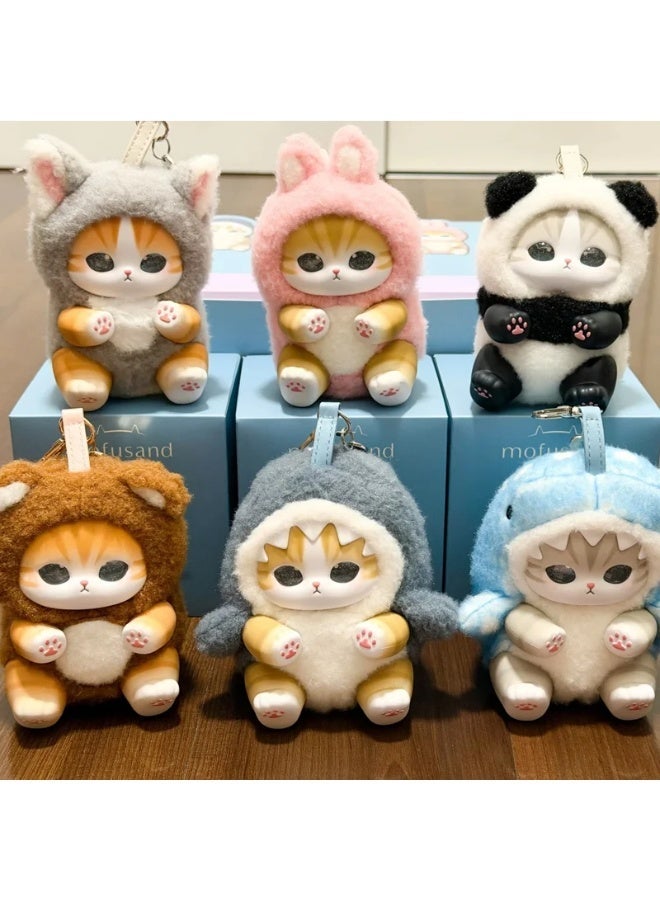 Miniso mofusand Kiramekko Fluffy Kittens Collection Collectible Accessory Plush, Complete Collection of 6 Character Types, Soft Kitten Accessories for Display and Gifting - Image 1