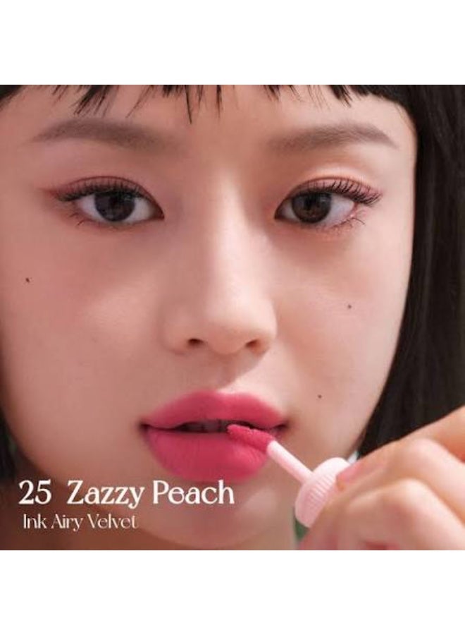 Peripera Ink Airy Velvet 25 Zazzy Peach 4g - Image 4