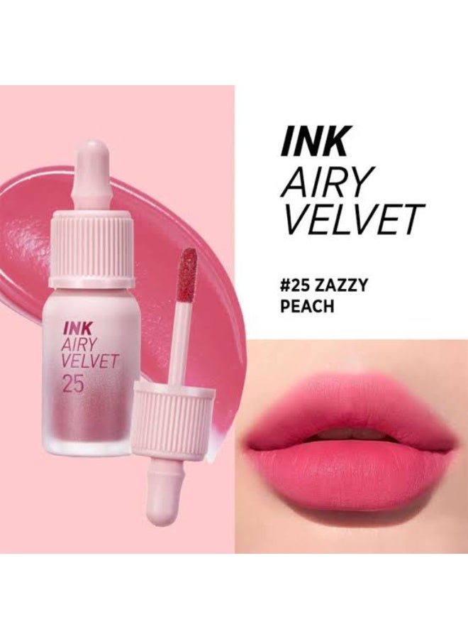 Peripera Ink Airy Velvet 25 Zazzy Peach 4g - Image 3