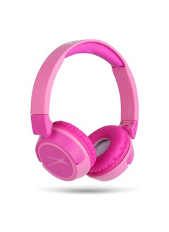 Altec Lansing Kid Safe 2-in-1 Wireless Bluetooth Headphones Crystal Clear Sound, 30 hours Play Time Safe Volume Limiting, Foldable Design, Pink  - Image 1