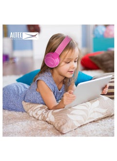 Altec Lansing Kid Safe 2-in-1 Wireless Bluetooth Headphones Crystal Clear Sound, 30 hours Play Time Safe Volume Limiting, Foldable Design, Pink  - Image 5