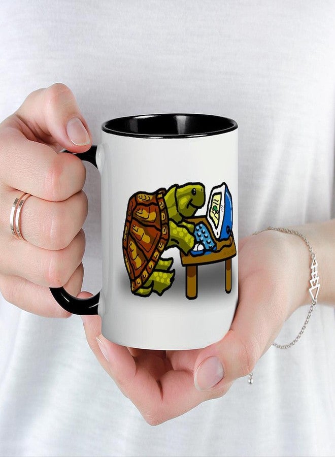 cafe press CafePress Computer Turtle Mug 11 oz (325 ml) Ceramic Coffee Mug - Image 5