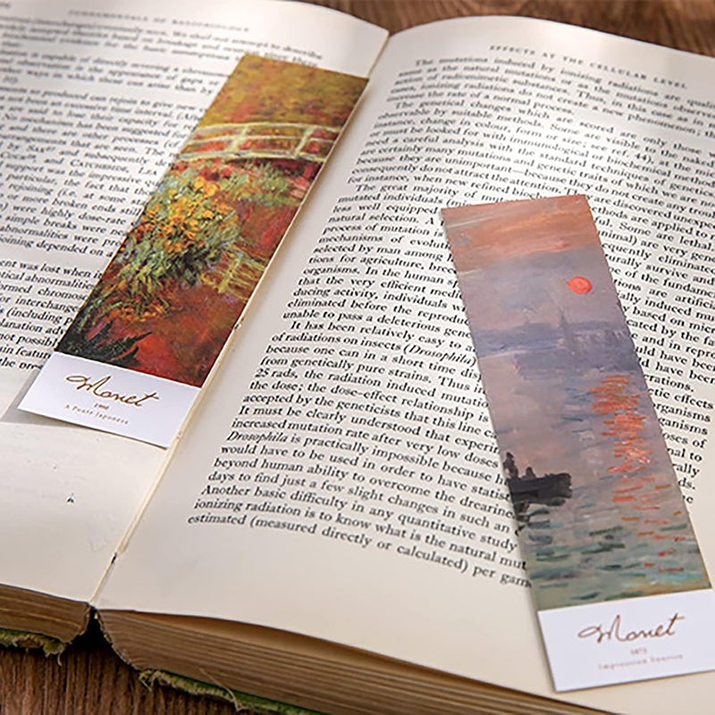 Doraking دوراكينغ 30 قطعة من علامات الكتب الورقية لأعمال فان جوخ لعشاق الكتب، مجموعة علامات كتب مطبوعة شهيرة في صندوق (الرسم) - Image 4