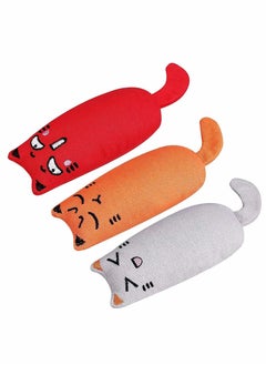 3Pcs Catnip Toy, Cat Chew Toy Bite Resistant, Filled Cartoon Mice, Teething Teeth Cleaning, Creative Pillow Scratch Pet Grinding