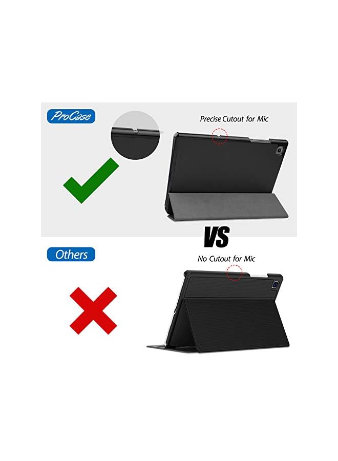 Procases Galaxy Tab A7 10.4 Case 2020 T500 T503 T505 T507, Slim Light Cover Trifold Stand Hard Shell Folio Smart Case For 10.4 Inch Galaxy Tab A7 2020 Tablet -Black - Image 3