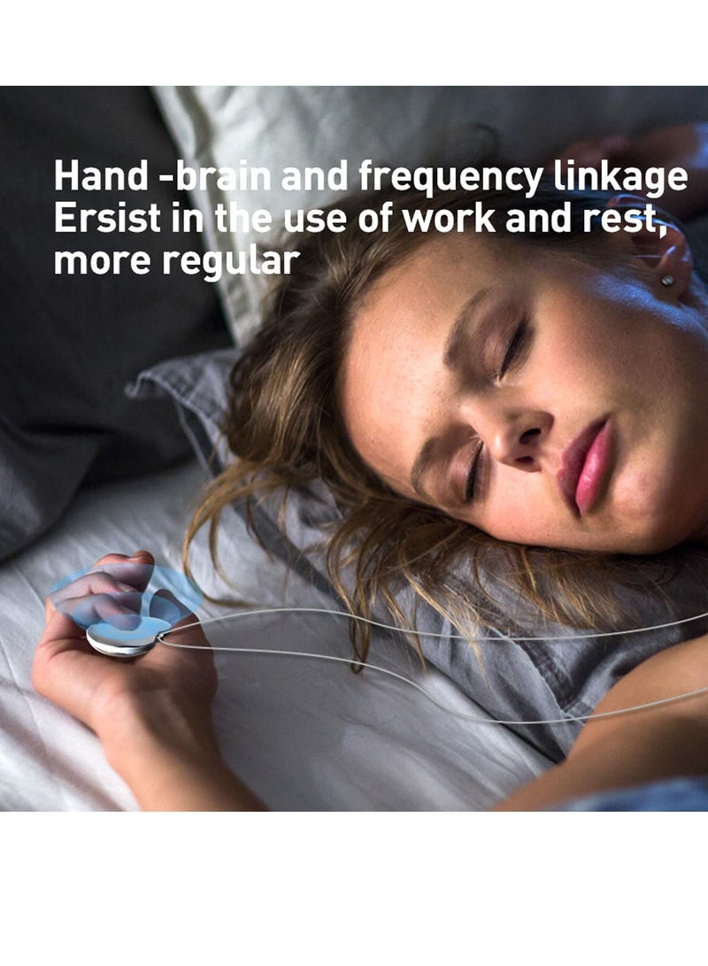 SYOSI Sleep Aid Device Handheld Sleep Aid Device for Insomnia Relief USB Charging  Handheld Microcurrent Sleep Aid Machine, Sleep Instrument for Insomnia & Anxiety Relief Improve Sleep Silver - Image 2