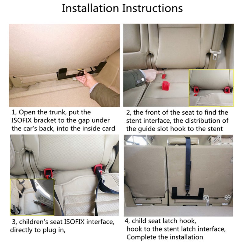 Universal Car Child Seat Restraint Anchor Mounting Kit for ISOFIX Belt Connector - Image 4