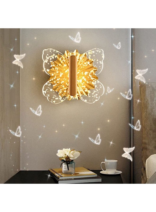 CITRA Transparent Butterfly Gold LED Wall Lamp Bedside Light - Warm White - Image 3