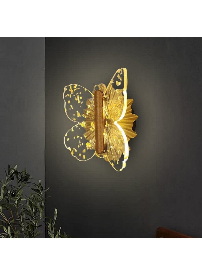 CITRA Transparent Butterfly Gold LED Wall Lamp Bedside Light - Warm White - Image 2